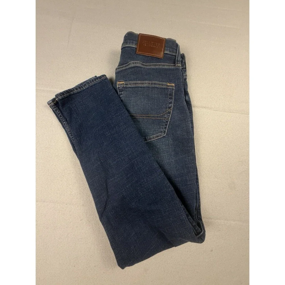 Hollister Epic Flex Athletic Skinny Dark Wash Blue Denim Jeans 5-Pocket